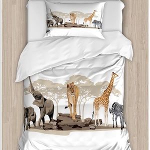 Wild Savannahs Safari Twin Duvet Set